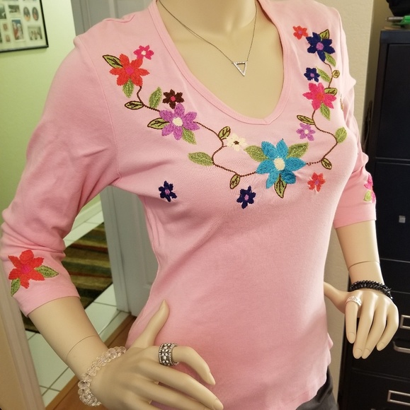 IDI by Mathew, Peony Pink with Embroidered Flowers - Picture 4 of 6